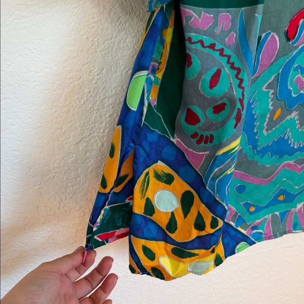 Ralph Lauren Multicolor wearable art boho Button Down plus size Shirt - Picture 7 of 8